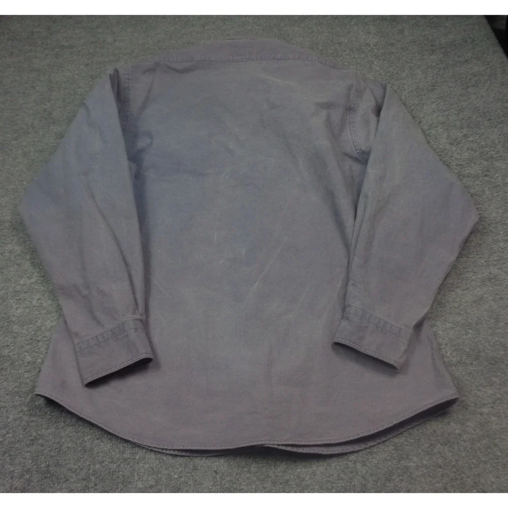 Vintage Banana Republic Shirt Mens Large Blue Chambray Workwear Hong Kong 90s